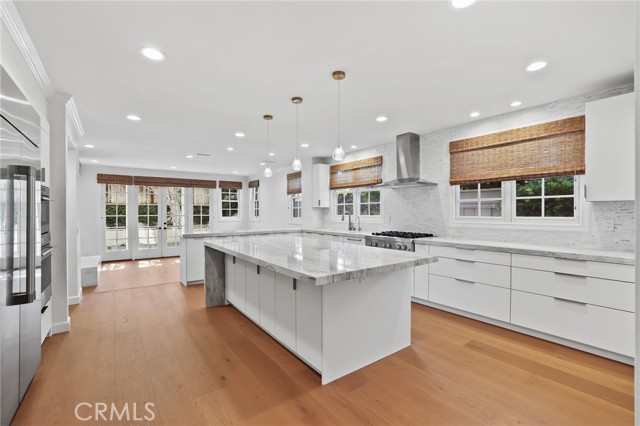 Kitchen opens to family room