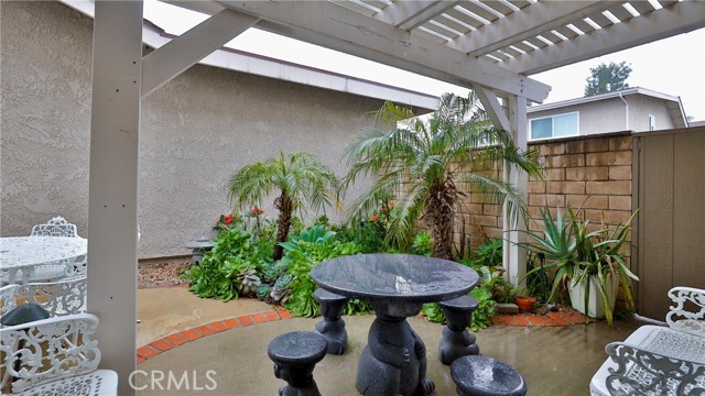 Patio with Lush Green Plants