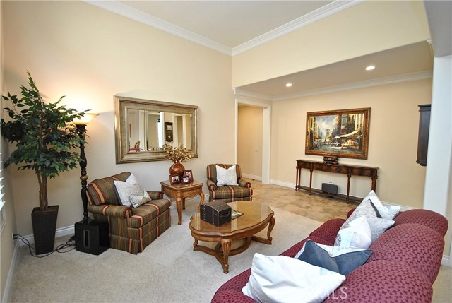 Formal Living Room with Crown Molding