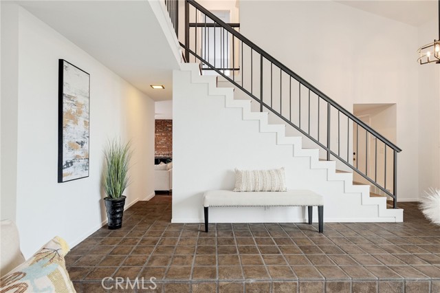 Staircase view from living room