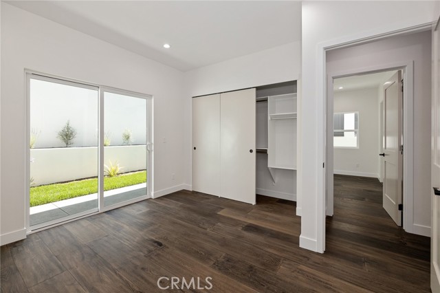One of three bedrooms on the first level