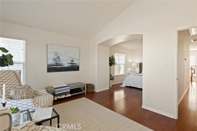 Owner's sitting room looking to their bedroom. These rooms could be reversed  if you desire a larger bedroom.