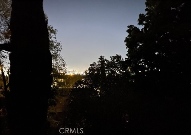 night view from balcony with partial harbor lights view.