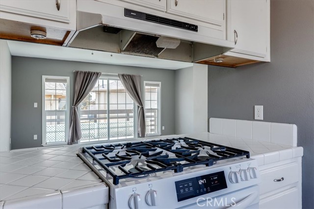 Kitchen open to the living room