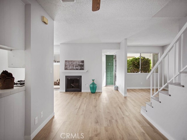 This view is from the dinning room looking in to the living room and family room