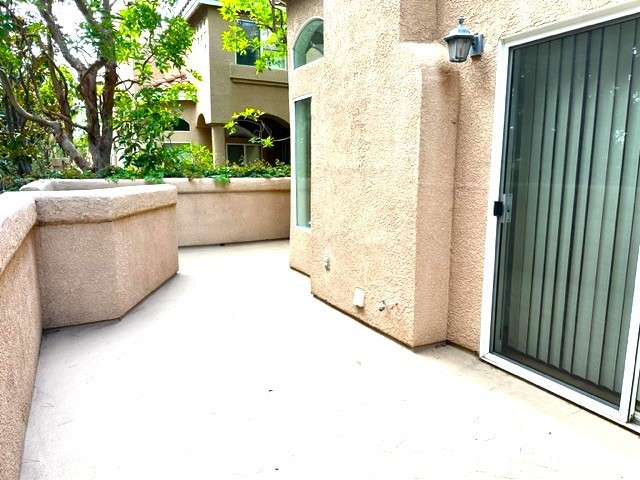 Semi circular porch creates lots of privacy.