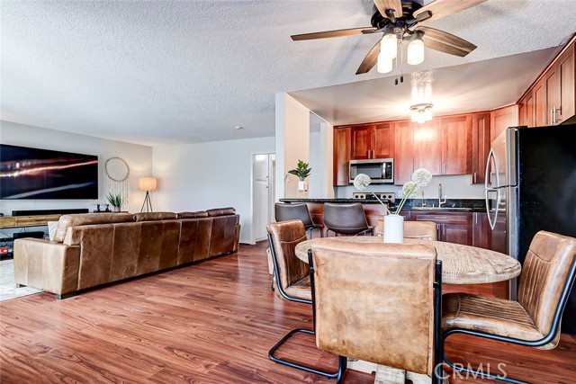 View of Living Room and Dining Area from Front Door