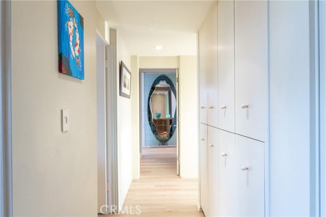 Central Hallway lined with storage