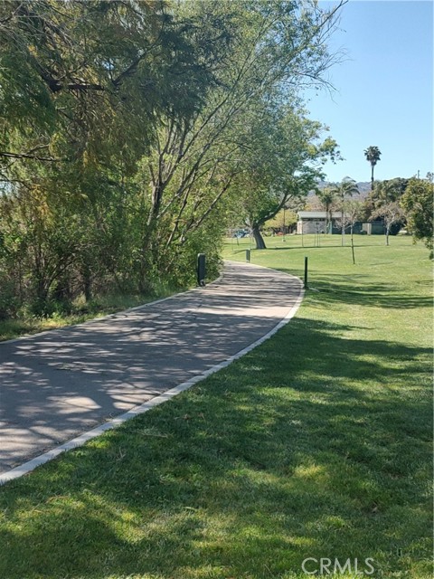 Nearby park walking path