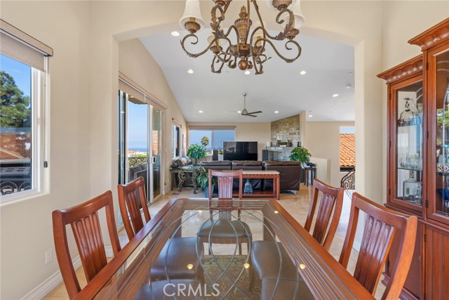 View facing north from the dining area.