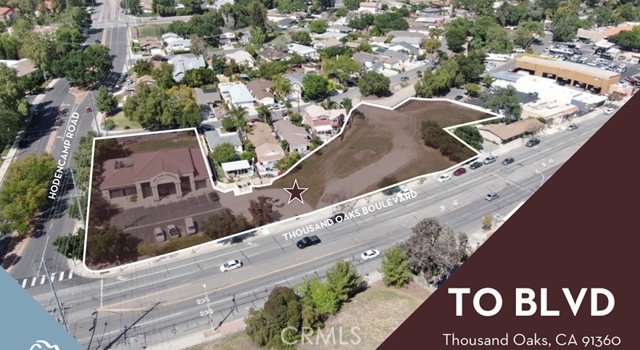 Ideally located in the Greenwich Village neighborhood of Thousand Oaks. Just Northwest of Moorpark Fwy (Hwy 23, connector to the Ronald Reagan Fwy 118) and the 101. Comprised of five total parcels in East Thousand Oaks, one of which contains a parking lot, and another an office building. The remaining parcels are unimproved lots. This represents a rare in-fill opportunity to acquire approximately 1.53 acres. Office building is approximately 5,853 square feet. Demolition of the existing building(s) will be required. Site could lend itself for in-fill development for brownstones, townhomes, apartments, senior living community, medical office, government office, and/or retail. Buyer to conduct all due diligence for intended usage.