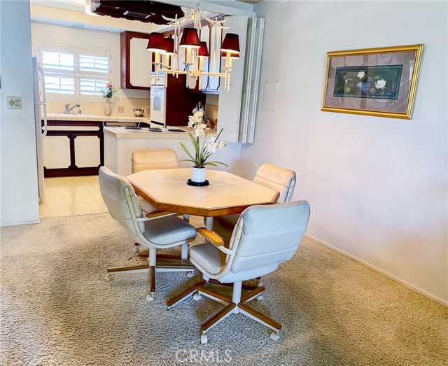 Dining area and kitchen. Rancho Palos Verdes condo.