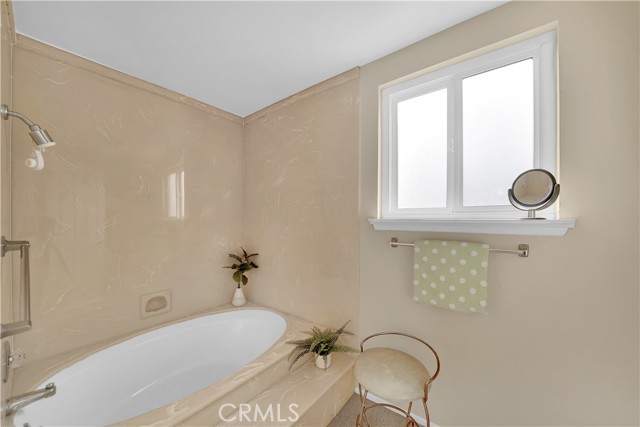 Roman Soaking Tub with Shower in Master Bath