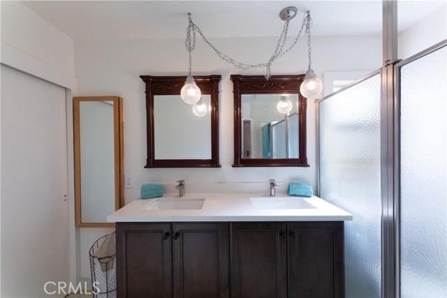 Primary bathroom, closet to the left.