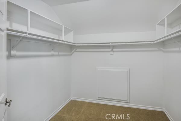 One of the two large walk in closets in the Master Bedroom