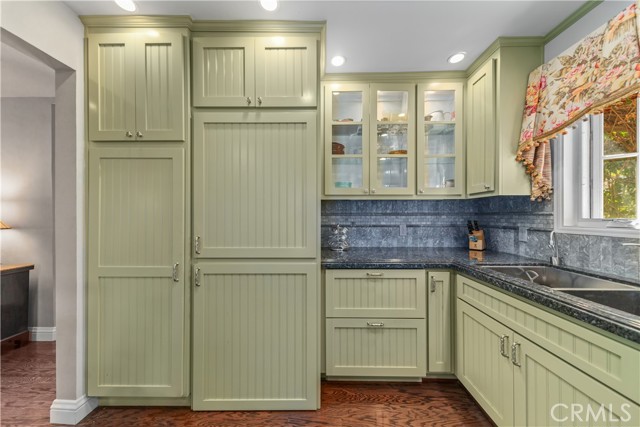 Refrigerator/freezer and pantry areas