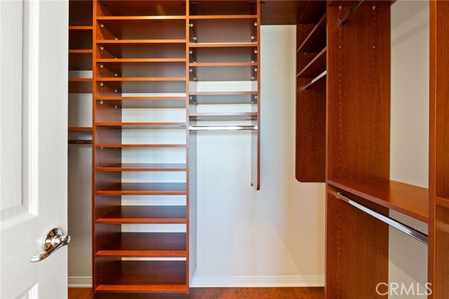 California closet in the Owner's Suite.