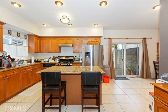 Kitchen; sliding door backyard access.