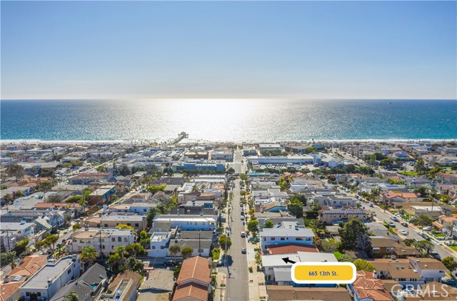 665 13th St. marked from the drone cam view