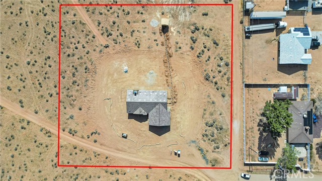 Aerial Top view of over 2 acres.