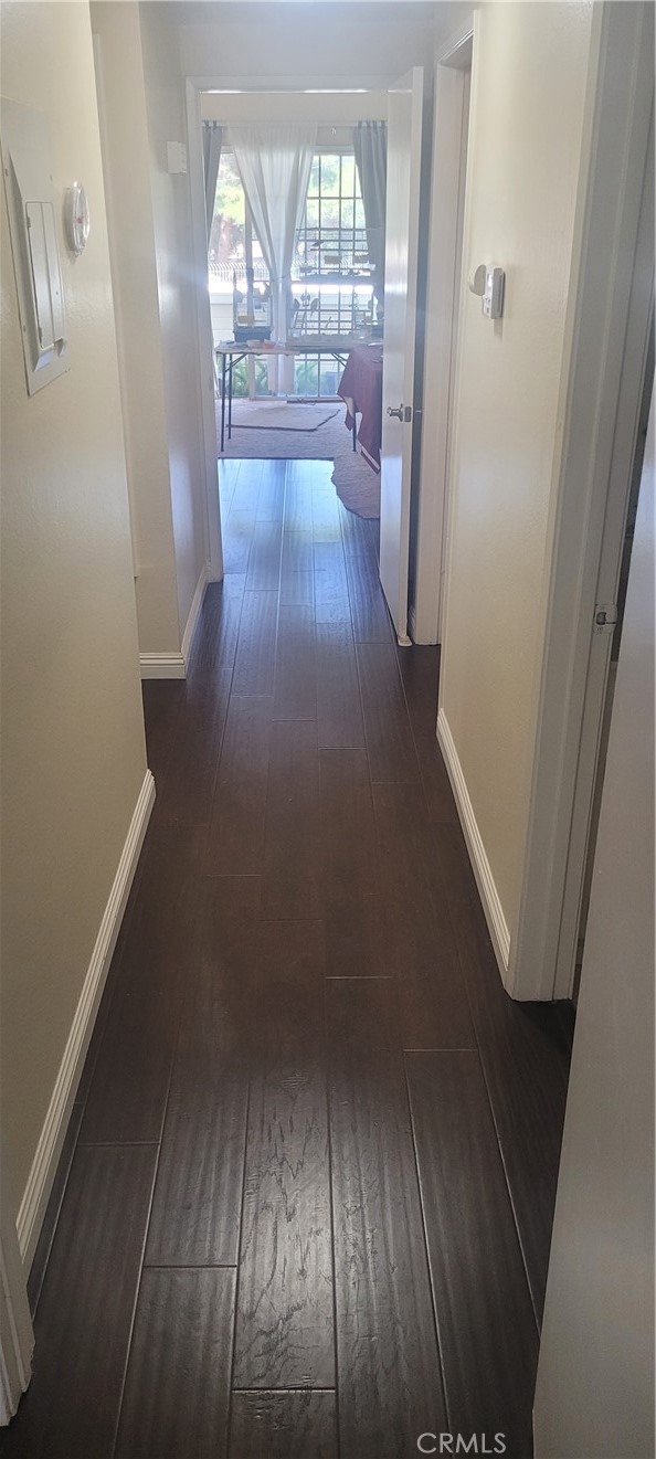 Laminate wood floors throughout