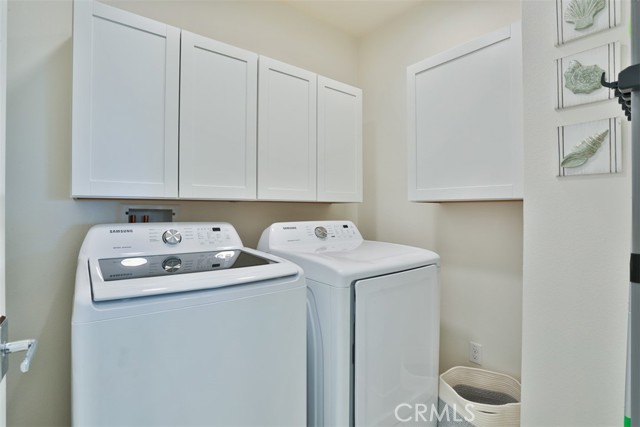 Laundry in private room inside home