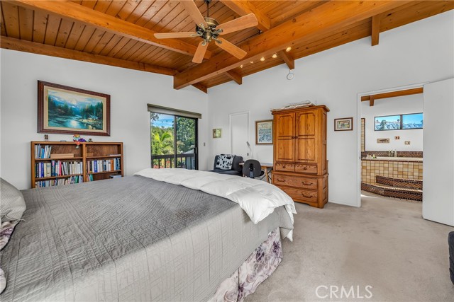 View #2 of the master bedroom on the second floor with a walk-in closet and adjacent to the bathroom