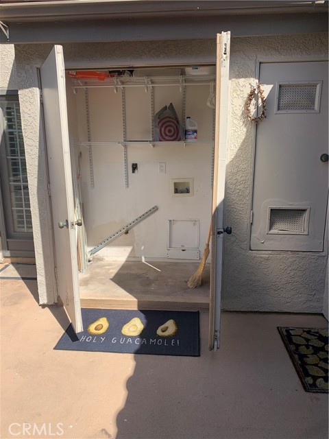 Double door to enclosed Laundry