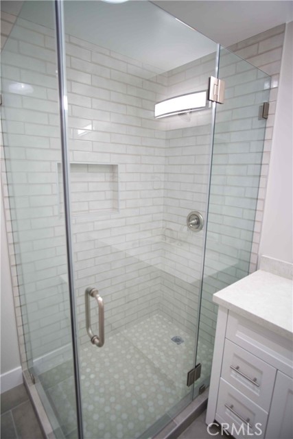 New bathroom with shower.