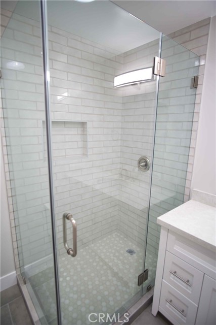 New bathroom with shower.