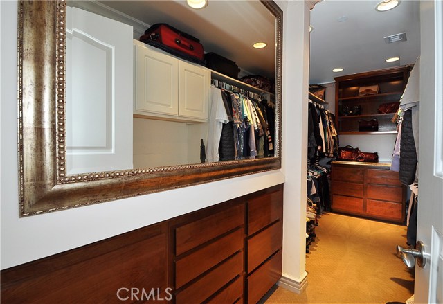 Master bedroom walk-in closet