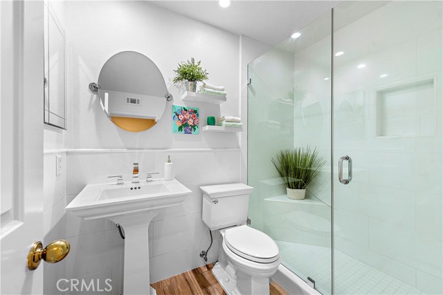 Secondary upstairs bathroom, recently remodeled.