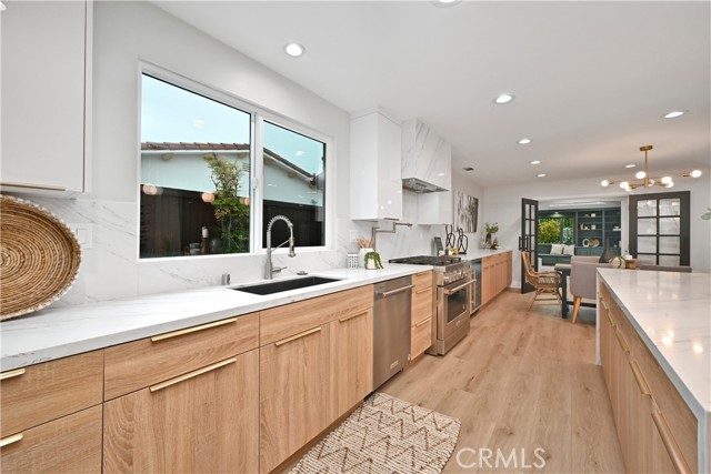 Kitchen towards dining