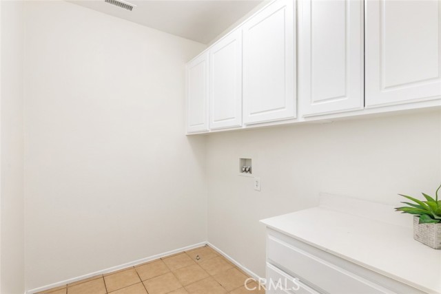 Laundry room with folding table