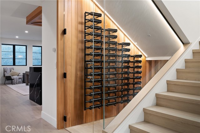 Basement level wine cellar