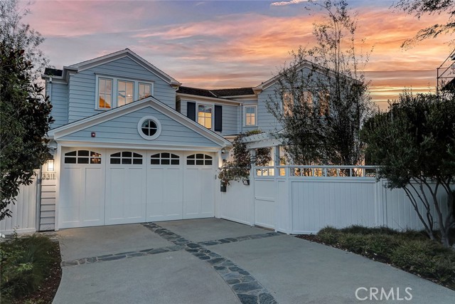 Evening Front Exterior Gated Entry