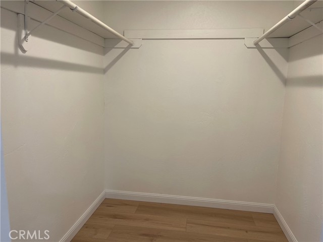 Walk in closet in master bedroom