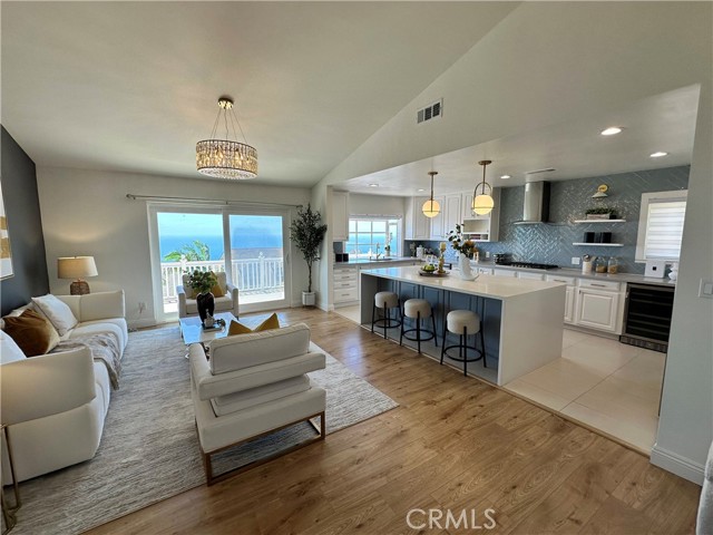 Family room and kitchen
