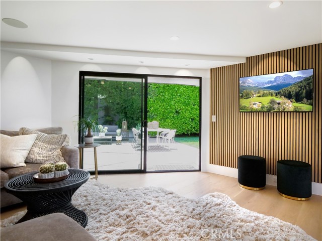 Family room view to outdoor patio