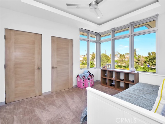 3rd bedroom with architecturally placed windows.