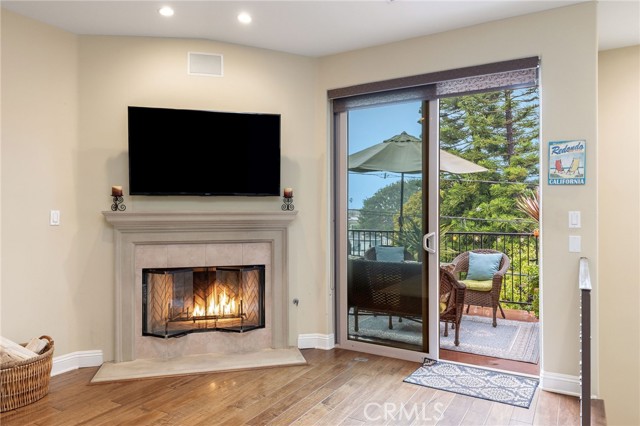 Living room fireplace