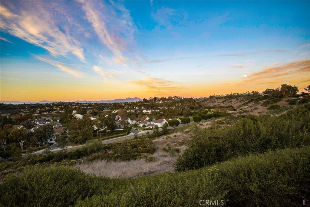 Mountain and canyon view Beacon Hill Highlands home with a main floor primary bedroom. This 3 bedroom, 2.5 bath home is situated on a corner lot towards the end of the cul de sac with a gated entrance. The open floor plan has high ceilings and lots of light.  The renovated kitchen boasts custom tile, quartz countertops, an eat in kitchen and breakfast bar, newer stainless steal appliances and a gas stove. There is a formal dining adjacent to the living room with upgraded fireplace and views to the outside.  The spacious primary suite also has views of the beautiful, serene, private yard and pool plus the canyon views and has a fireplace and a bathroom with a spa feel with free standing bathtub, separate shower, dual vanities, private toilet and views of a private courtyard.  Downstairs there is also a remodeled powder bath.  Upstairs there are two more spacious bedrooms with a full bathroom and a spacious balcony with peek a boo ocean views. The bathroom upstairs has also been fully renovated.The home has been re-piped, has paid off solar, new insulation, and new heat and AC. 2 car garage with 220 volt outlet for an electric car. New pool heater and filter in 2022/23. Enjoy all Beacon Hill has to offer including 3 swimming pools and spas and 6 lighted tennis courts.  Close proximity to biking and hiking trails to Salt Creek Beach.  Beacon Hill is also close to excellent restaurants, shopping, grocery stores, Dana Point Harbor currently undergoing a major renovation, & five star resorts and beaches.