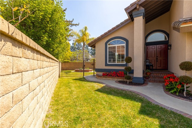 North side of home with brick wall.