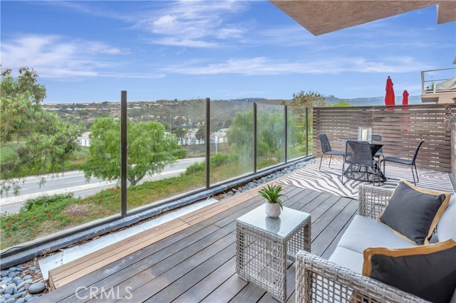 Another view of patio with never ending views