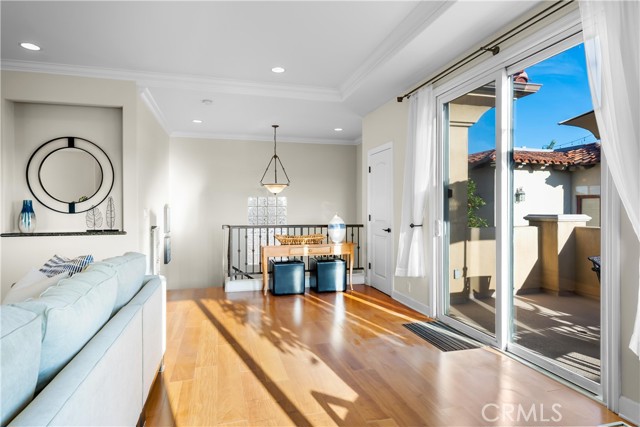 Top level deck entrance from living room