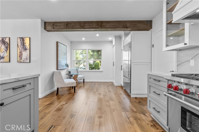 The dining/breakfast nook in the kitchen area make for a great spot for a morning cup of coffee.
