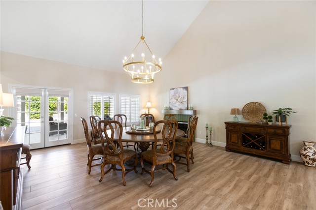 The French style doors lead out to the back patio which is perfect for when you are entertaining family and friends.