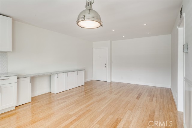 Family room with eating area and desk counter