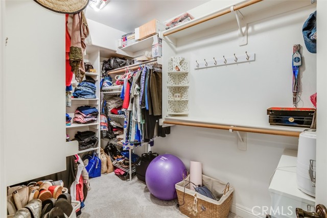 Spacious walk in closet....one of 2 closets in the primary suite
