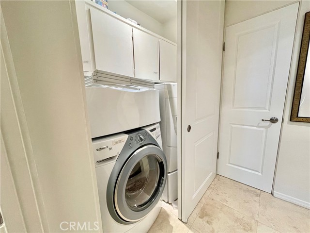 Washer and dryer closet.